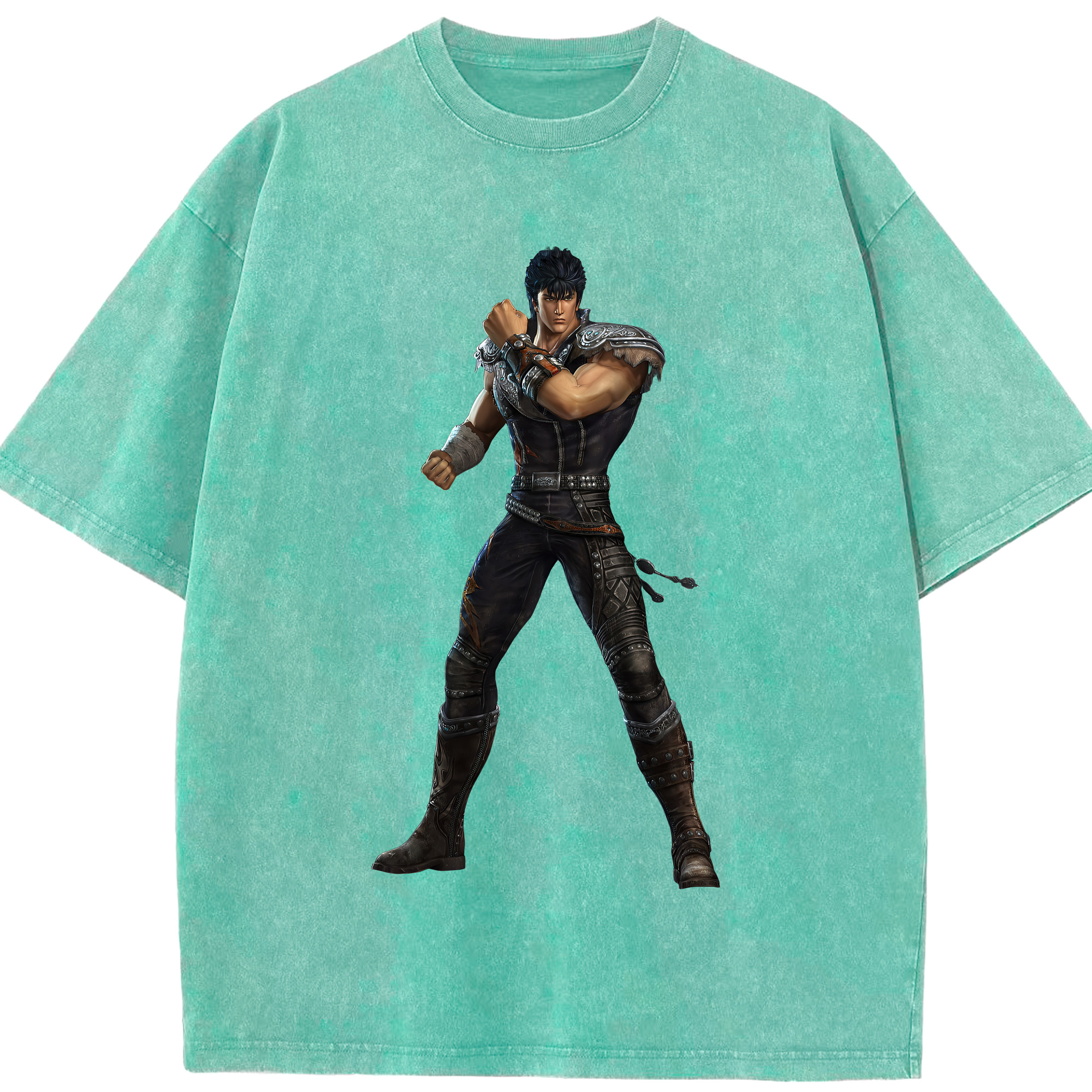 （画像用） 北斗の拳 Fist of the North Star 綿100% ヴィンテージ風 半袖Tシャツ（フロントプリント）